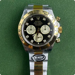 40 16523 ZENITH 18k yellow gold and steel Stainless steel & Gold Black Dial INVERTED 6 PreOwned