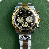 40 16523 ZENITH 18k yellow gold and steel Stainless steel & Gold Black Dial INVERTED 6 PreOwned
